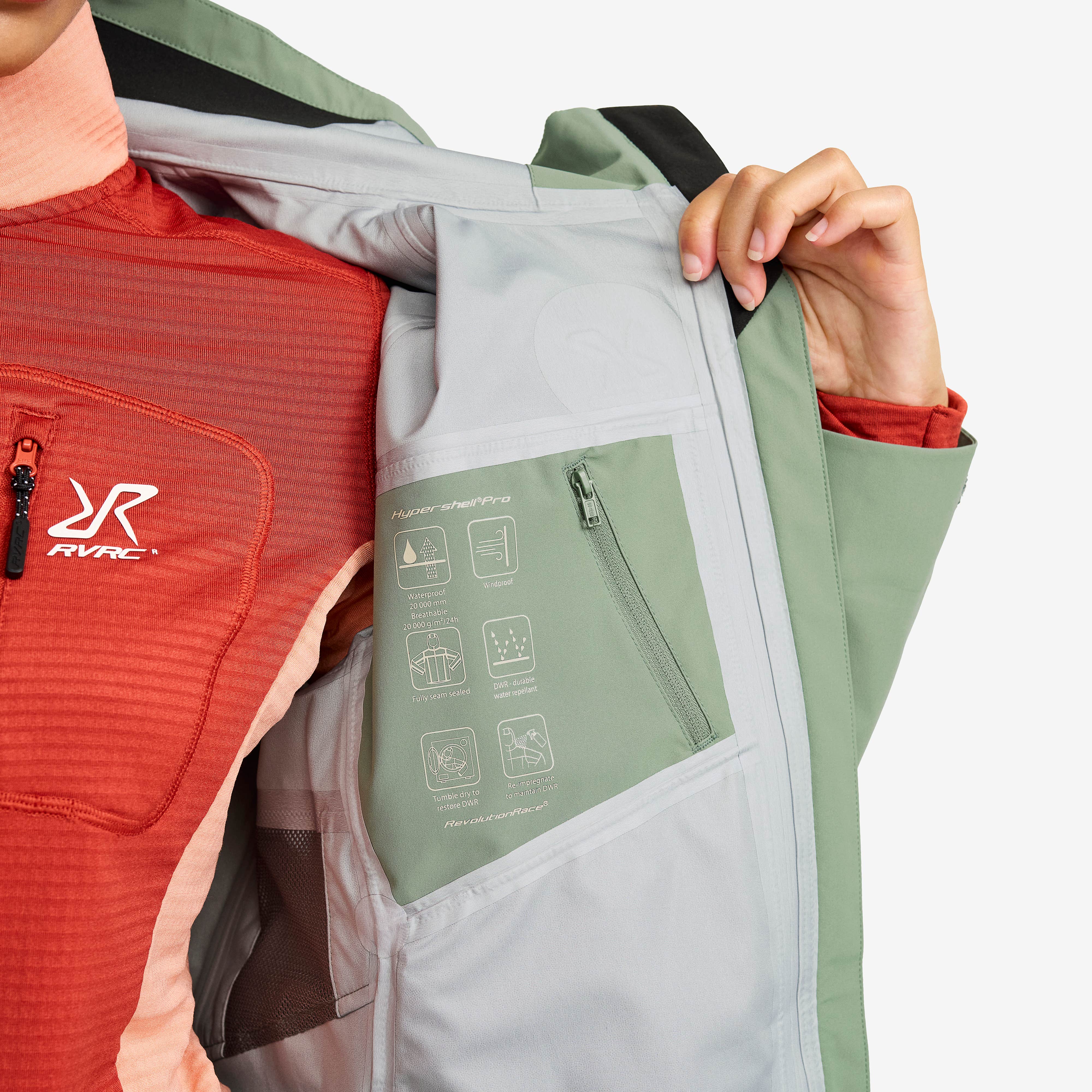 Cloud 3L Shell Jacket Dame Dusty Green