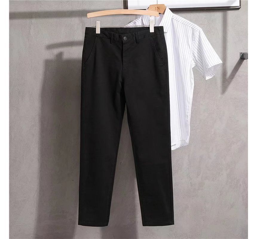 Trimecca - Mid Rise Plain Slim Fit Broek