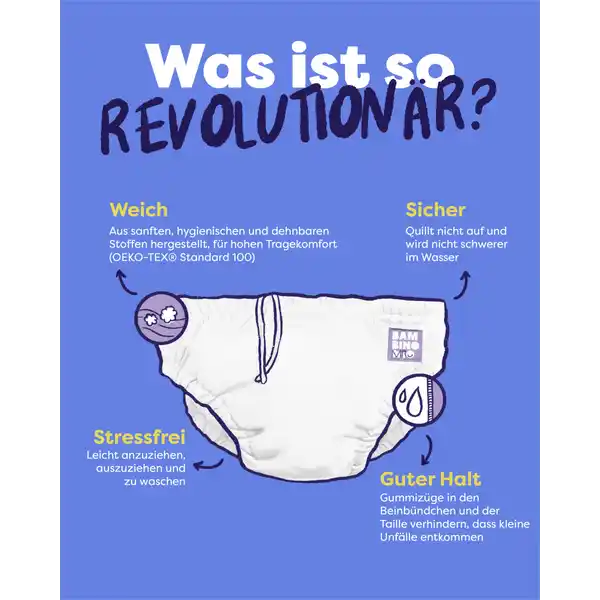 wiederverwendbare Schwimmwindel Robben 1-2J