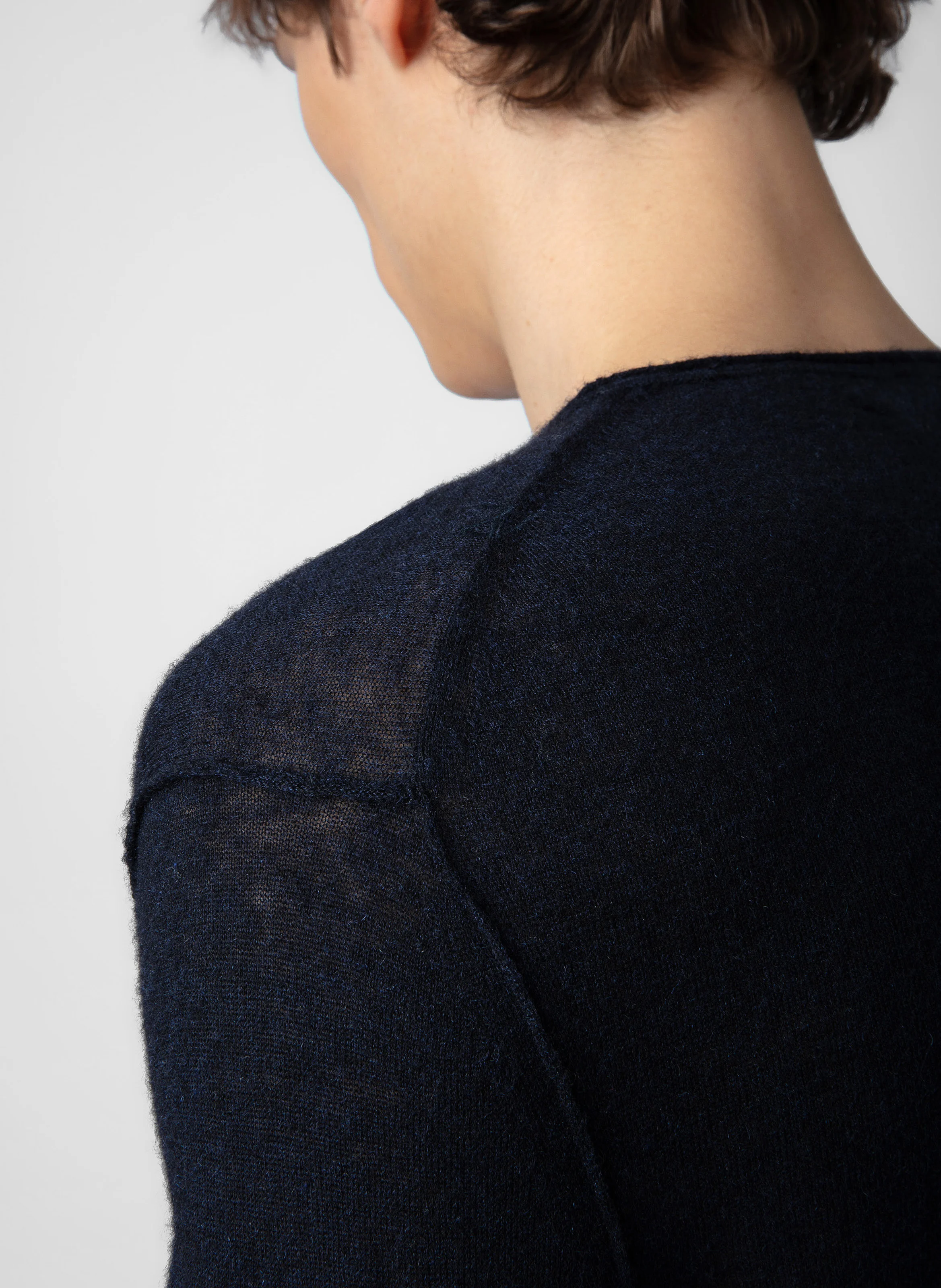 TEISS - Pull col rond en cachemire | Bleu