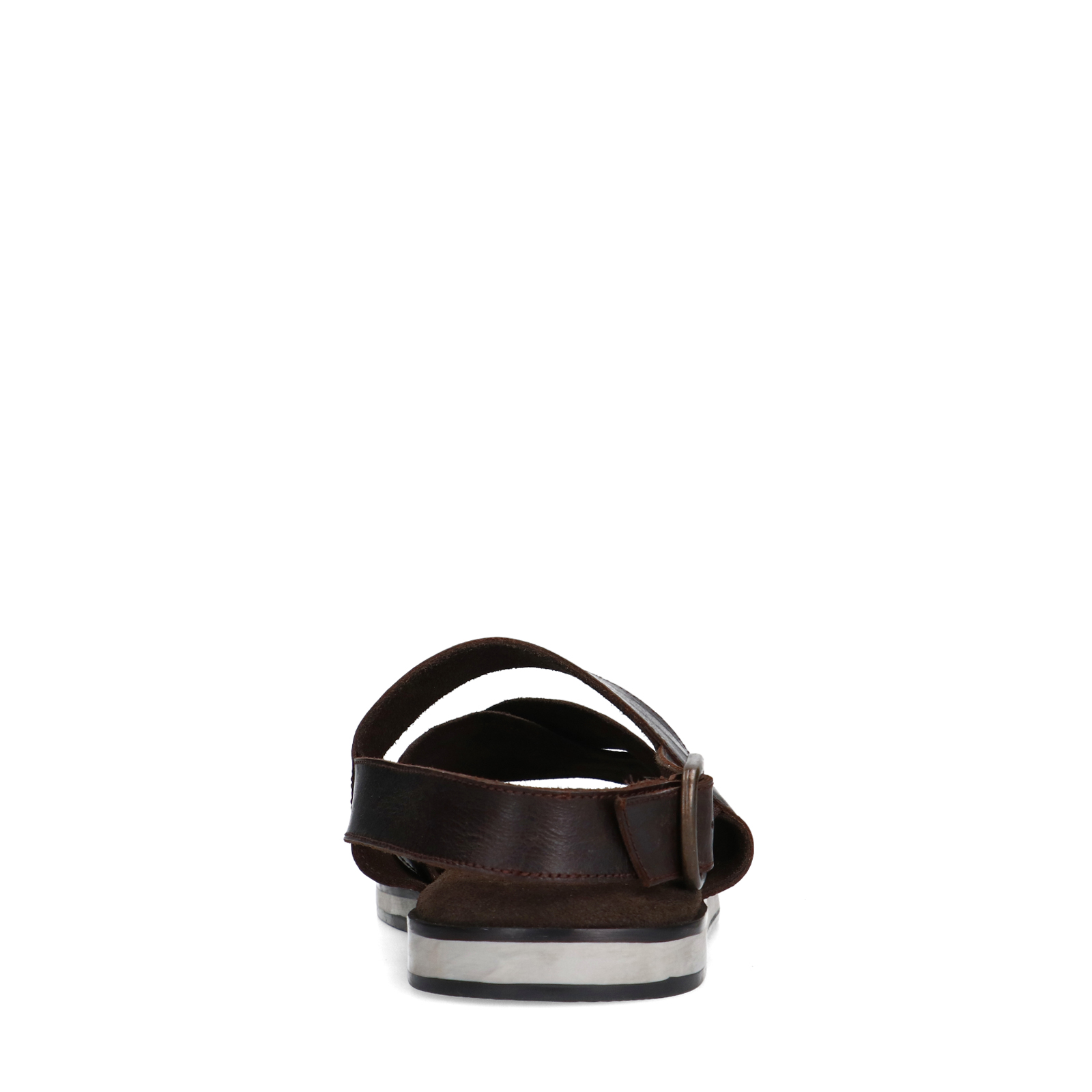 Bruine leren sandalen