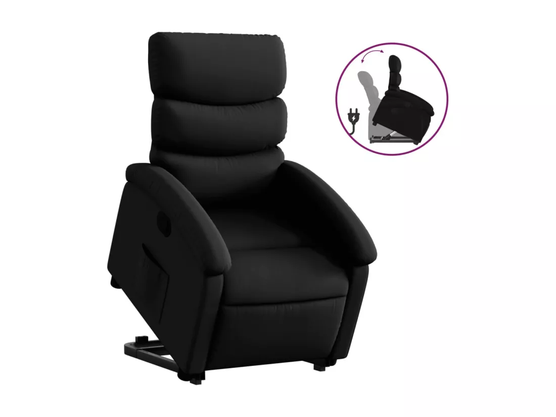 Fauteuil inclinable Noir Similicuir
