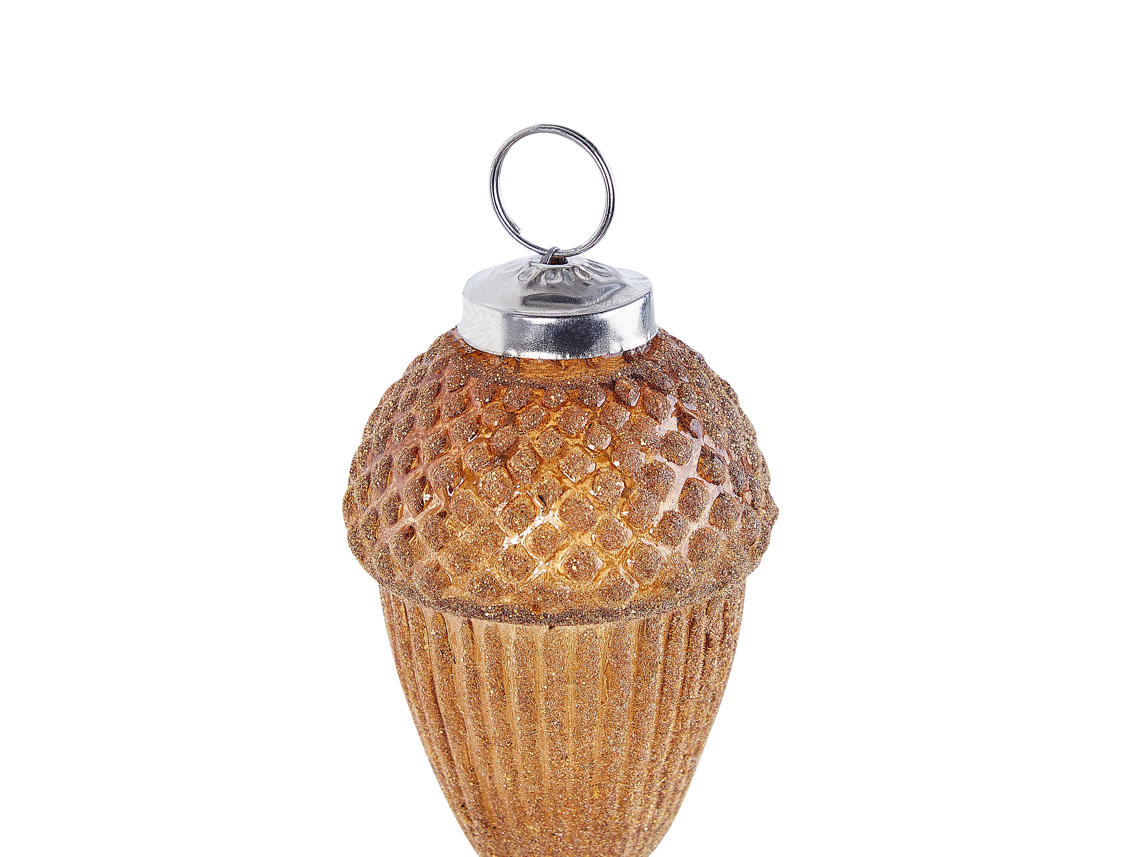 Set van 6 kerstballen AMBRE Glas Goud