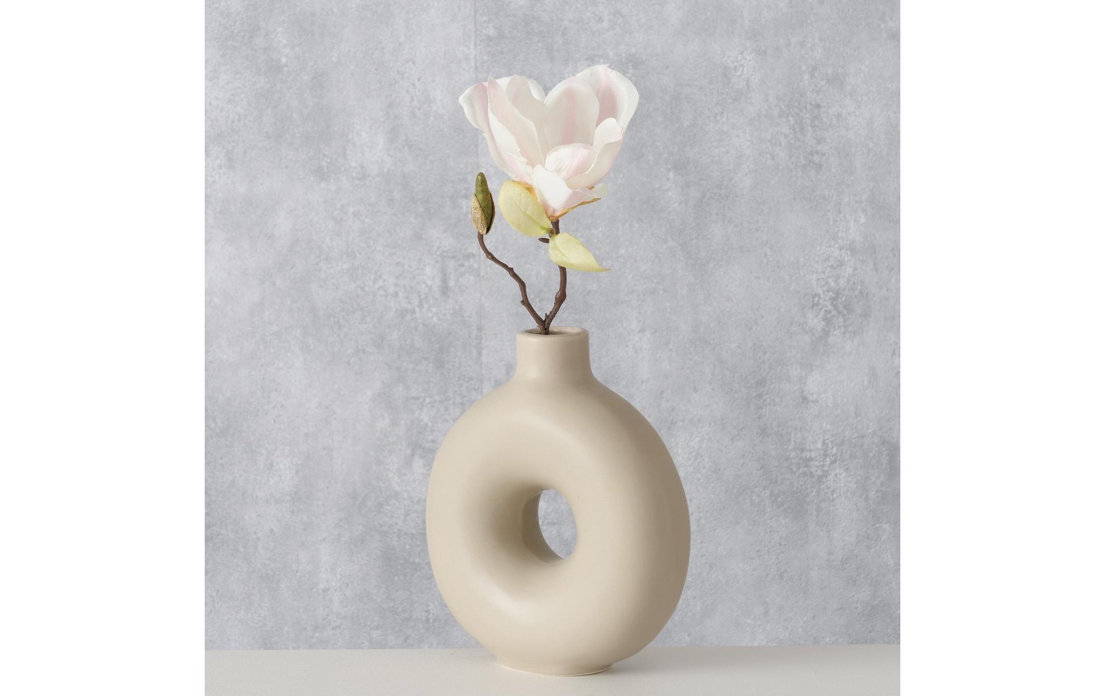 Vase Lanyo 20 cm, BeigeModerne Blumenvase aus Keramik