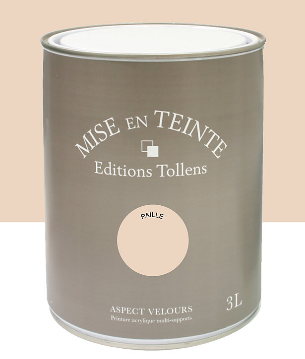 Peinture murs et boiseries Tollens Mise en teinte paille mat velours 3L