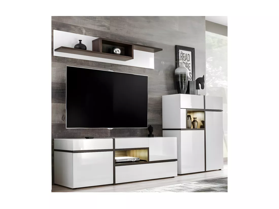 Etagère design 150cm collection CRISS. Meuble déco, moderne et design pour votre salon.