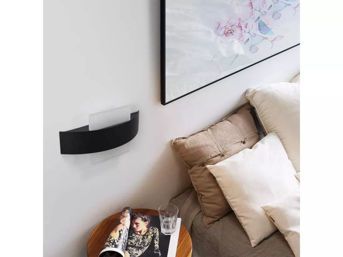 NETTLIFE Applique murale LED pour intérieur, salon, couloir, 23,5CM, chambre à coucher, lampe de lit en acrylique, blanc chaud 3000K, 7W