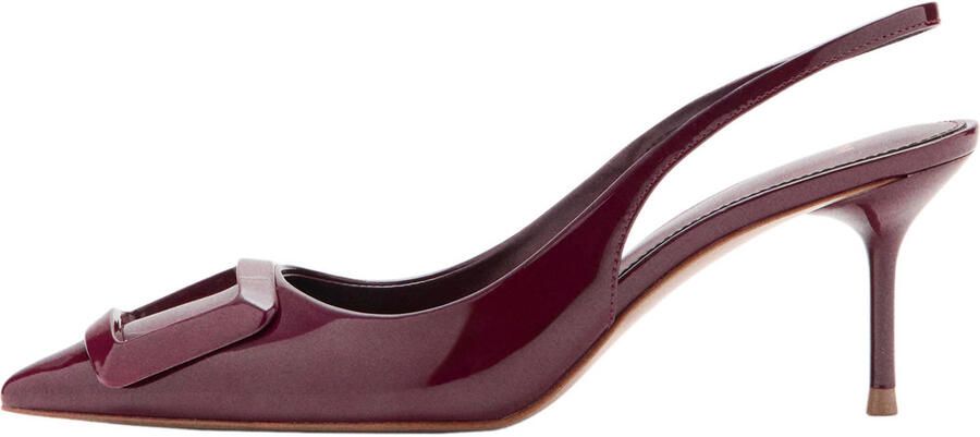 Mango lak slingback pumps bordeaux