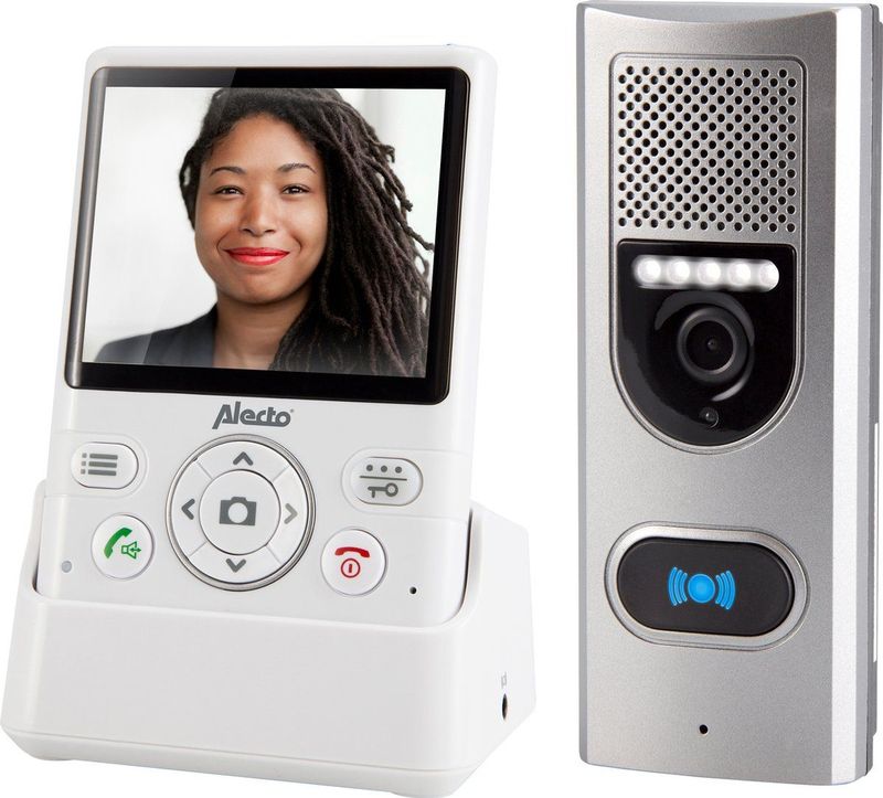 Alecto - ADI-250 - Deurintercom - Wit-Zilver - Draadloos met Camera