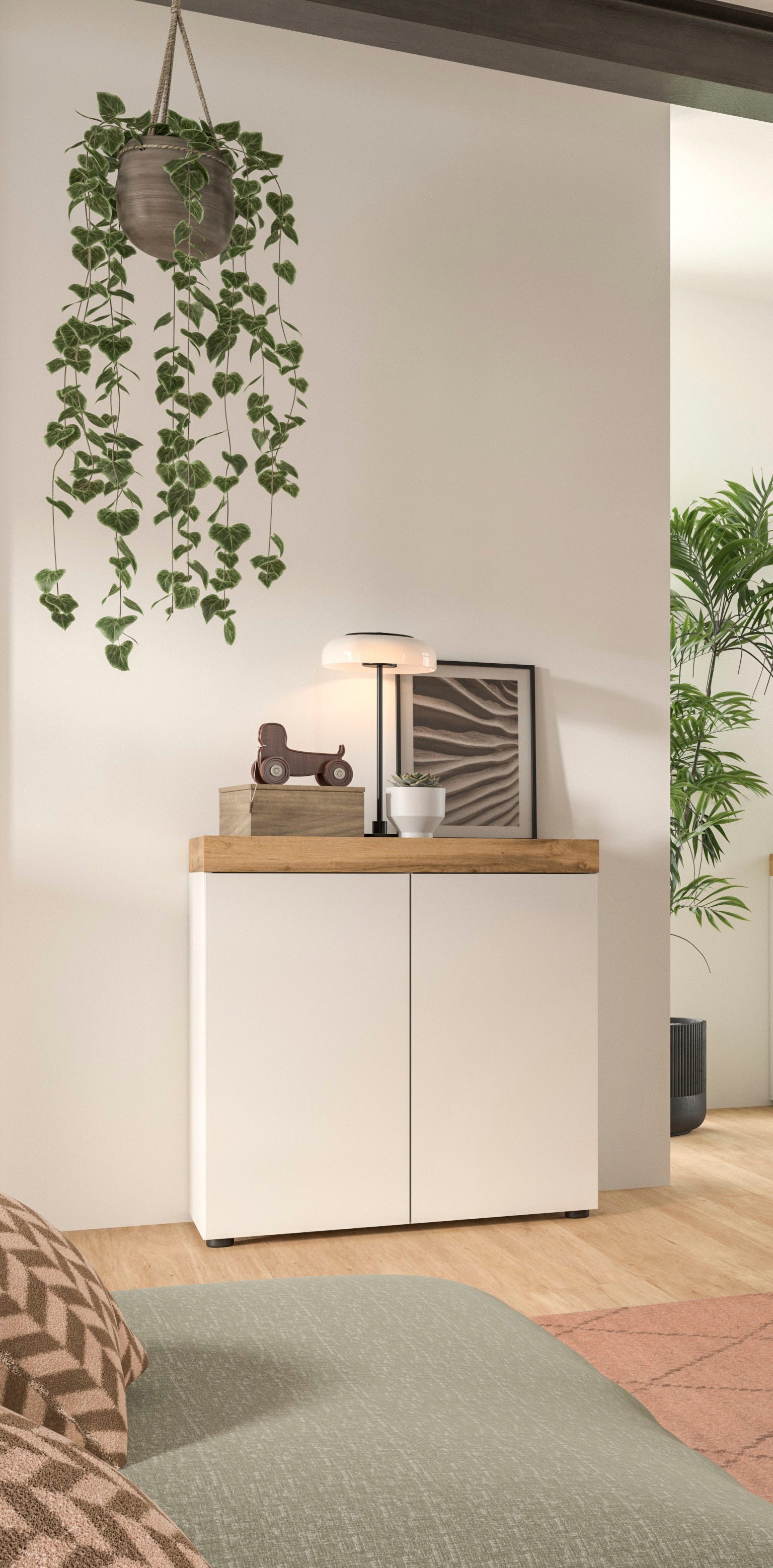 GOODproduct Kommode »MAMBO, TOPSELLER!, Breite 77cm, 2 Türen, 4 Fächer, push-2-open« 2 farbige Ausführung, in verschiedenen Farben erhältlich, 1 Stk. tlg. Kommode, Anrichte, Wohnzimmer, Schlafzimmer