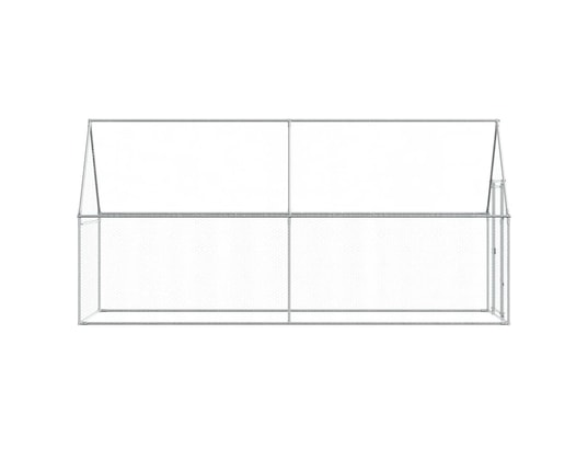 VIDAXL - Cage pour poules argenté 400x100x190 cm acier galvanisé