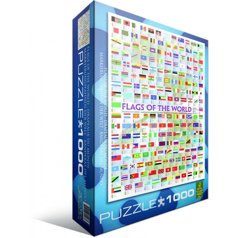 Puzzle 1000 pièces - Les Drapeaux du Monde