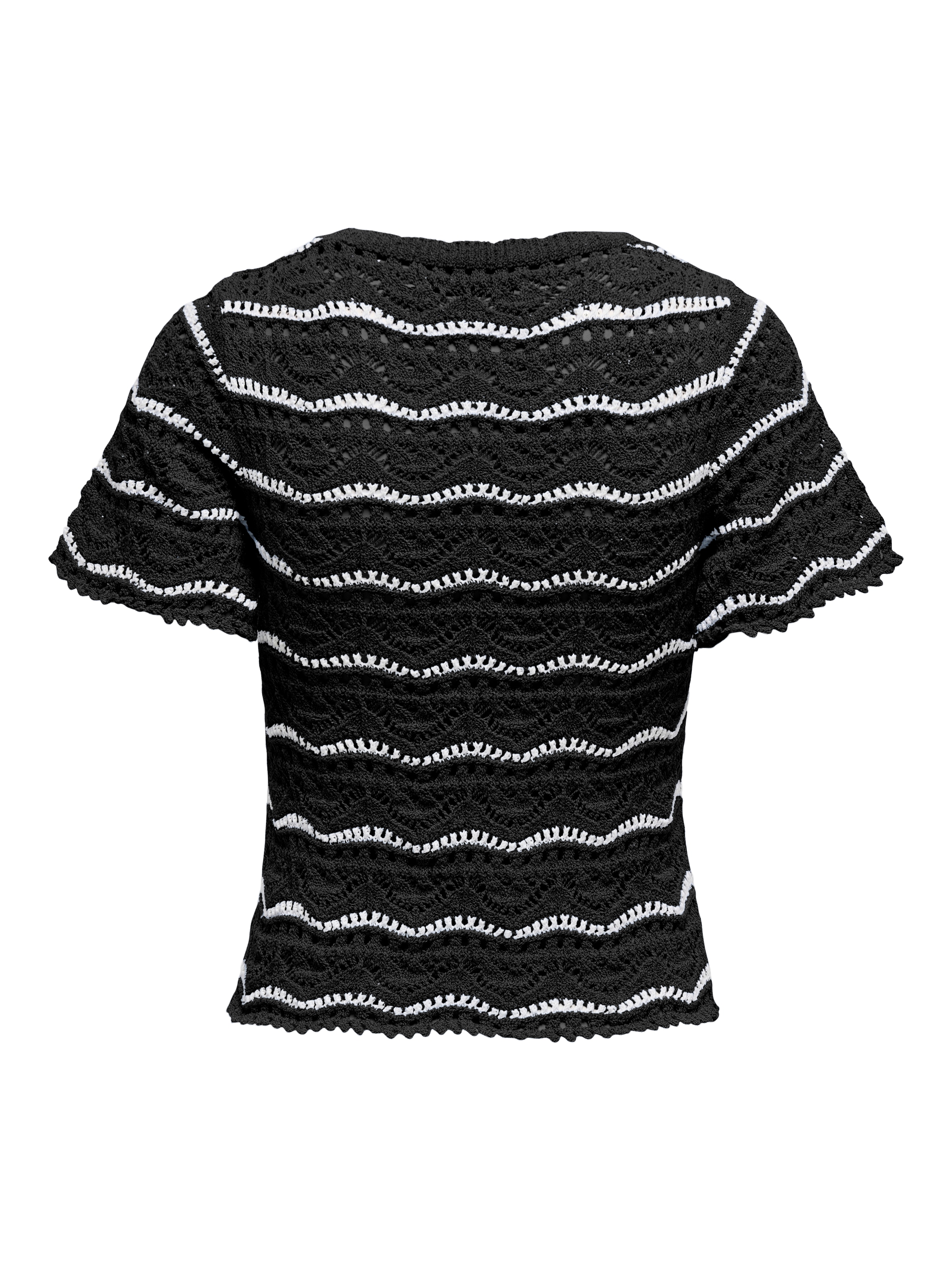 ONLY Kurzarmpullover »ONLANNASOFIA LIFE SS STRIPE O-NECK KNT«
