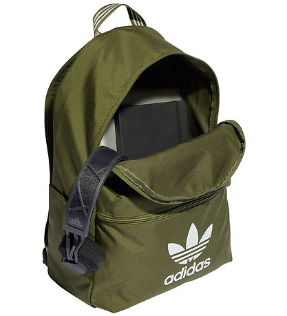adidas Originals Rygs?k - Adicolor - Army Grøn m. Hvid