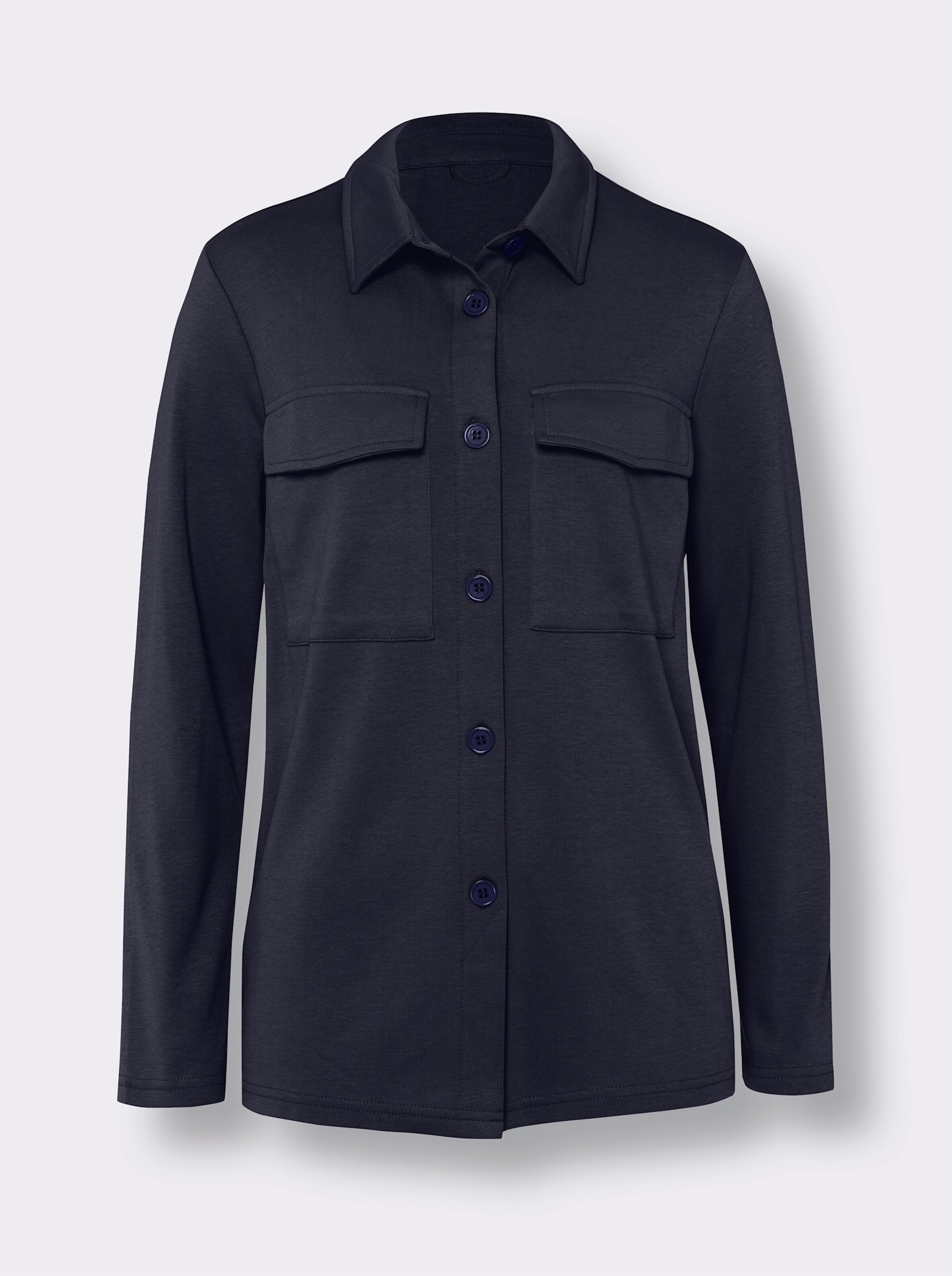 Shirtjacke in weicher Interlock-Qualität