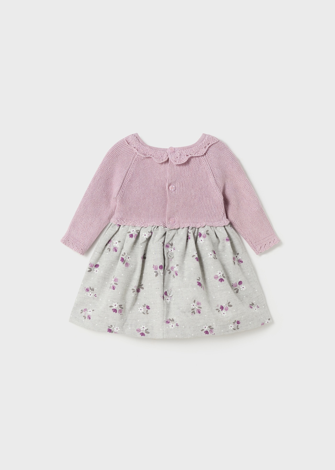 Vestido de malha combinada Better Cotton para recém-nascidos
