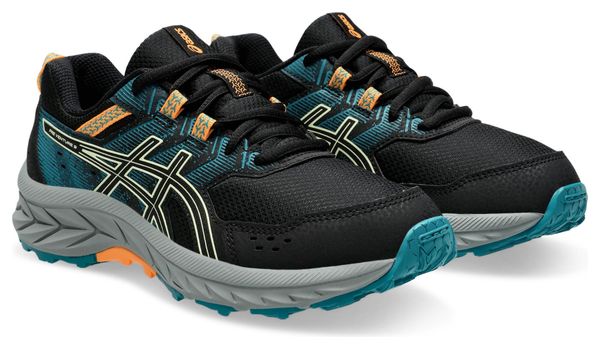 Chaussures Trail Asics Gel-Venture 9 GS Noir/Bleu/Orange Enfant