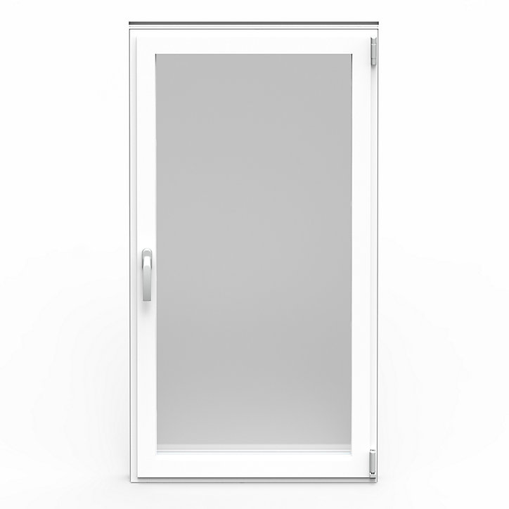 Fenêtre alu 1 vantail oscillo-battant GoodHome blanc - l.40 x h.65 cm, tirant droit
