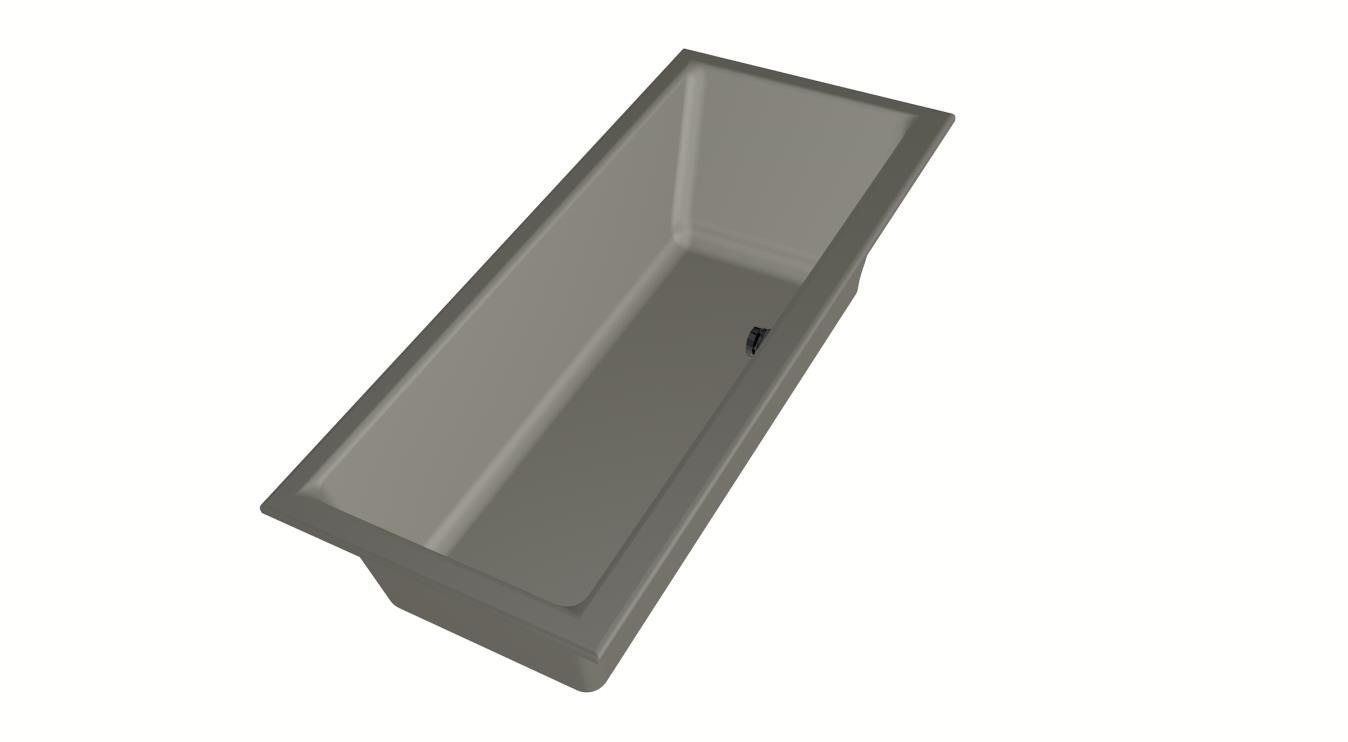 Xenz Kristal ligbad acryl 180x80x45cm cement