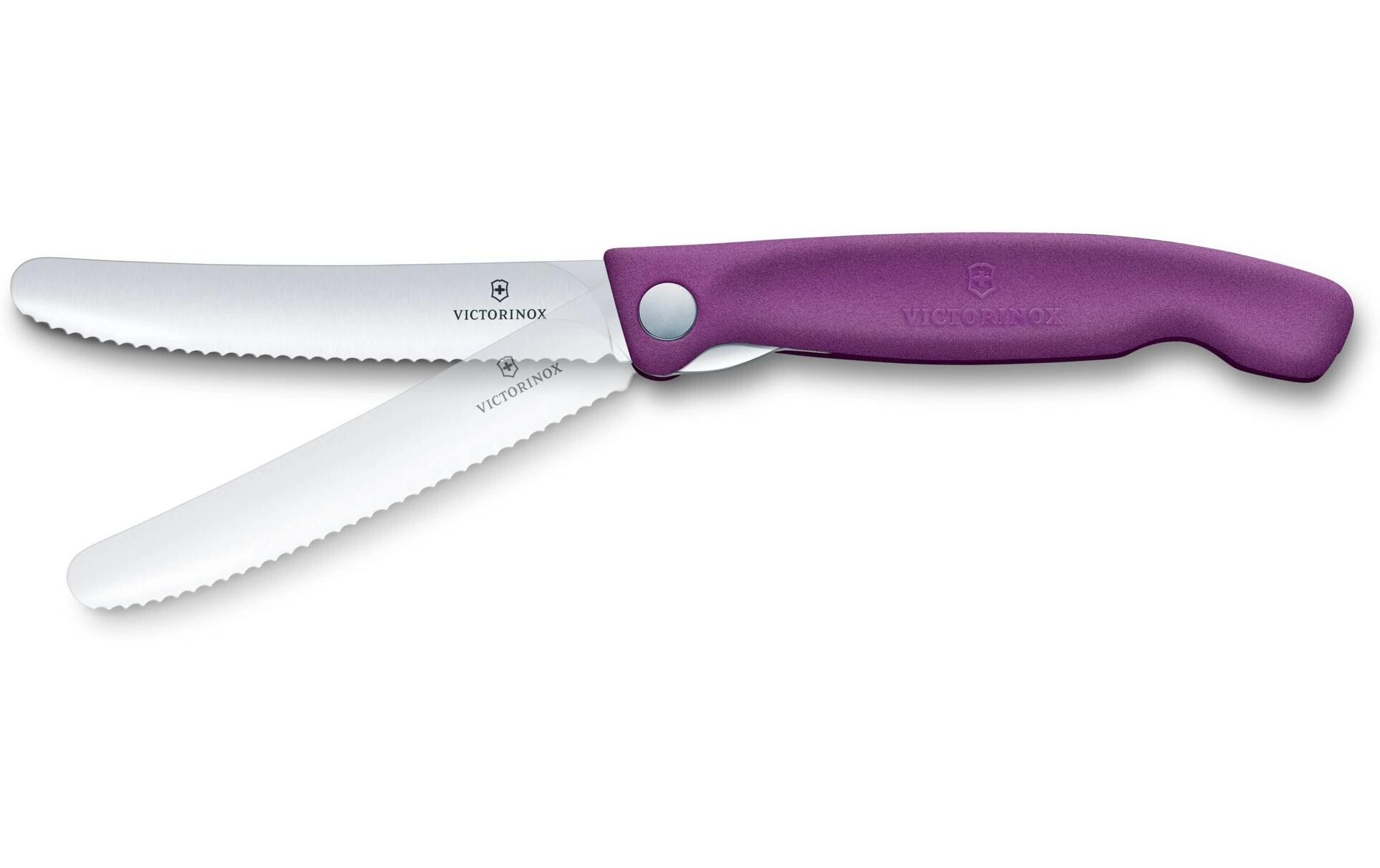 Picknickmesser Swiss Classic, 11 cm, ViolettLeichtes, faltbares Gemüsemesser