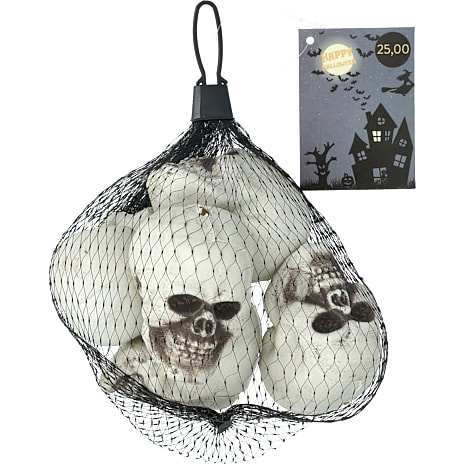 Halloween kranier 5x6 cm 5-pak - hvid
