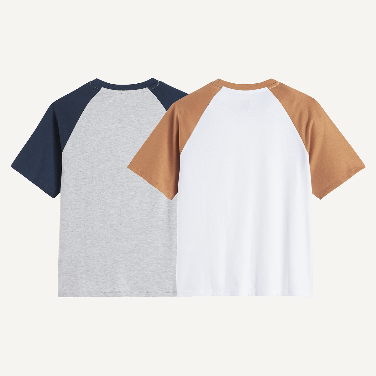 COLEÇÃO LA REDOUTE<br>Conjunto de 2 camisetas de manga curta com blocos de cores