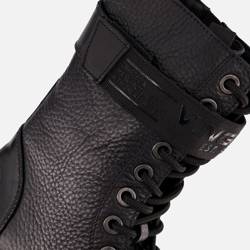 Vingino Evi Xhi Veterboots zwart Leer