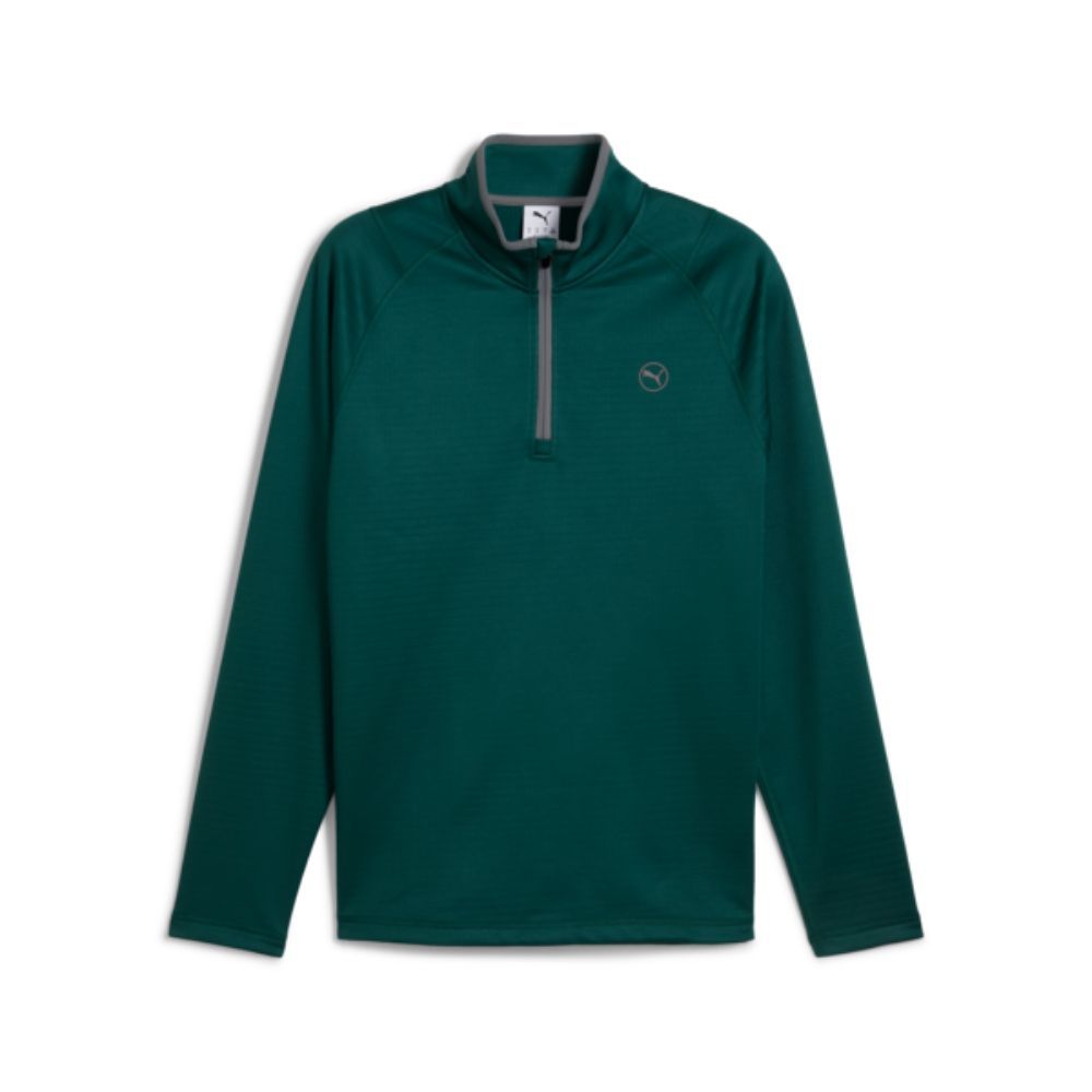 Waffle Fleece 1/4 Zip Genser Herre Grønn