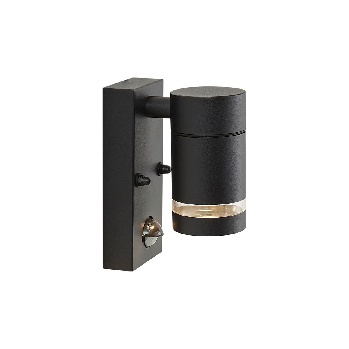 Moderne buiten wandlamp zwart IP44 met bewegingssensor - Ensam