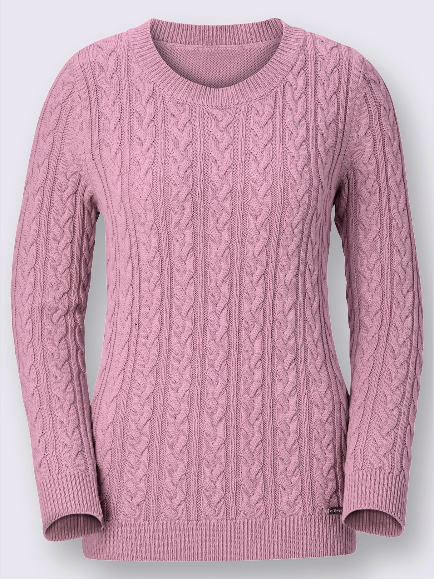 Pull en coton torsadé avec finitions côtelées