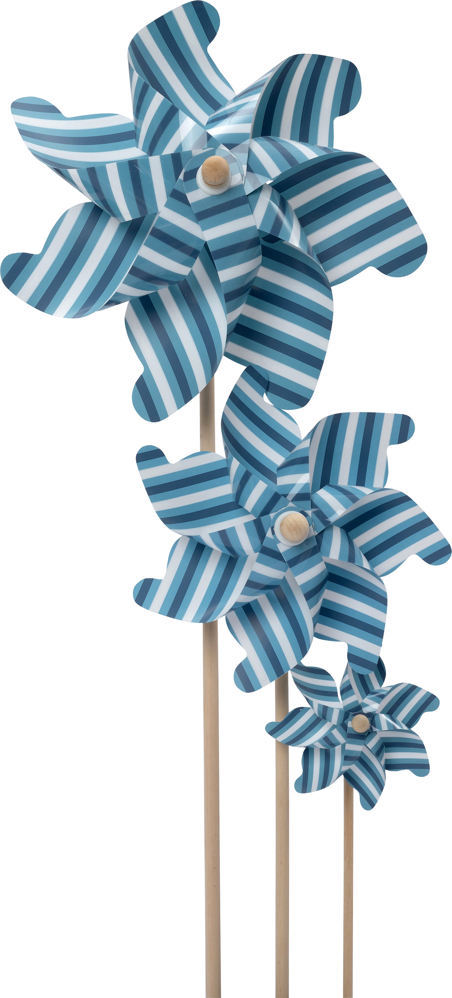Intratuin tuinsteker Milly blauw lijnen D 31 H 75 cm