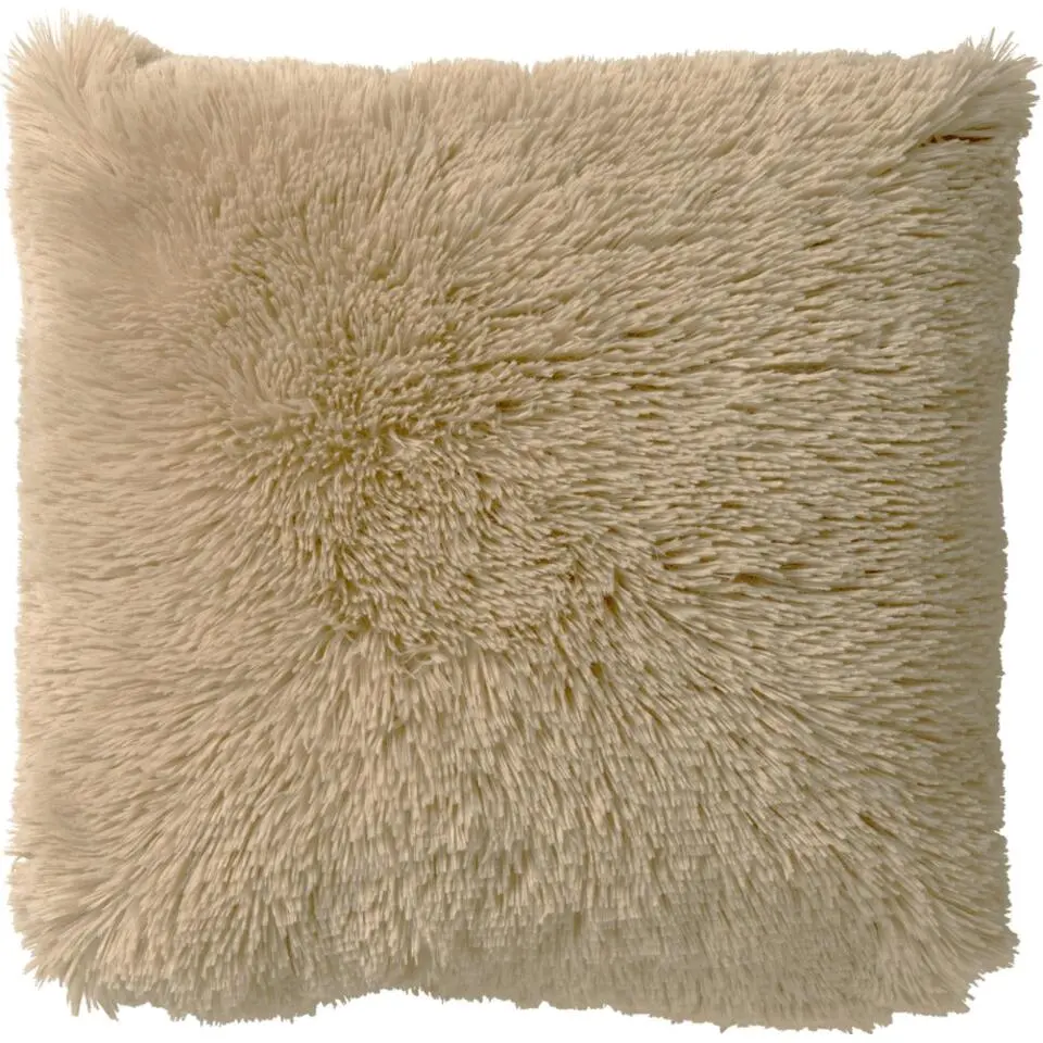 KUSSENSET - 4-delig Fluffy & Velvet - 45x45 cm - inclusief binnenkussens - beige