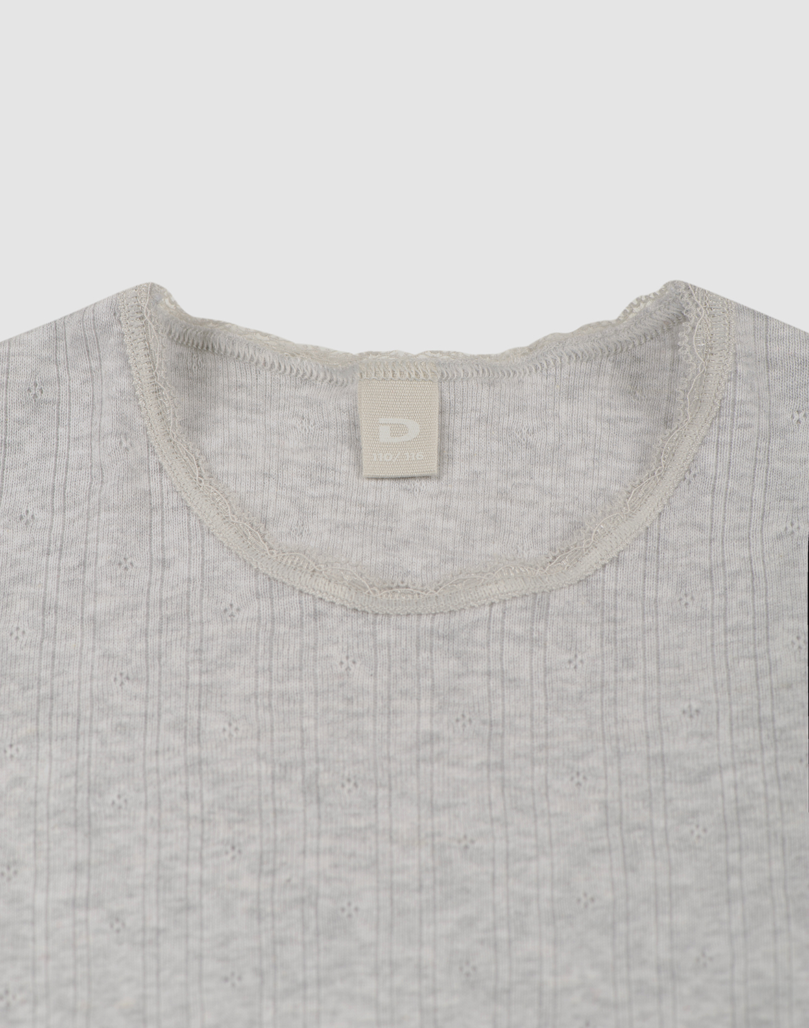 Pointelle T-shirt van katoen voor kinderen