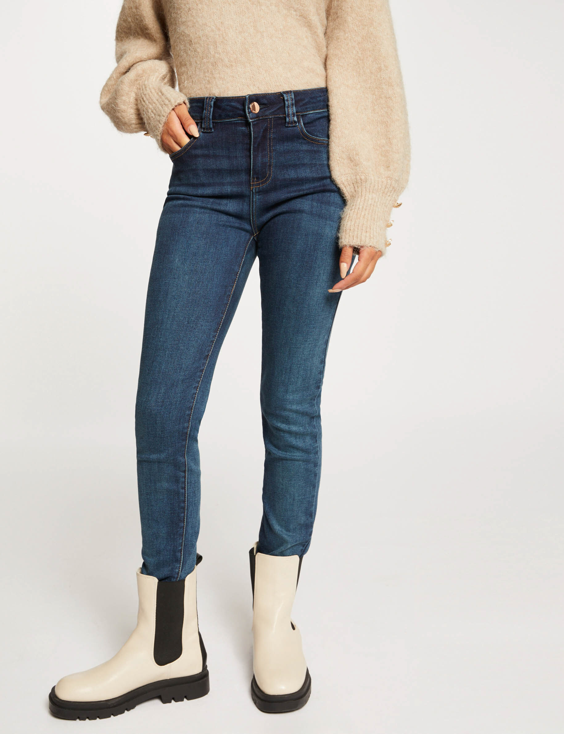Jeans slim taille haute jean stone femme - jean_stone