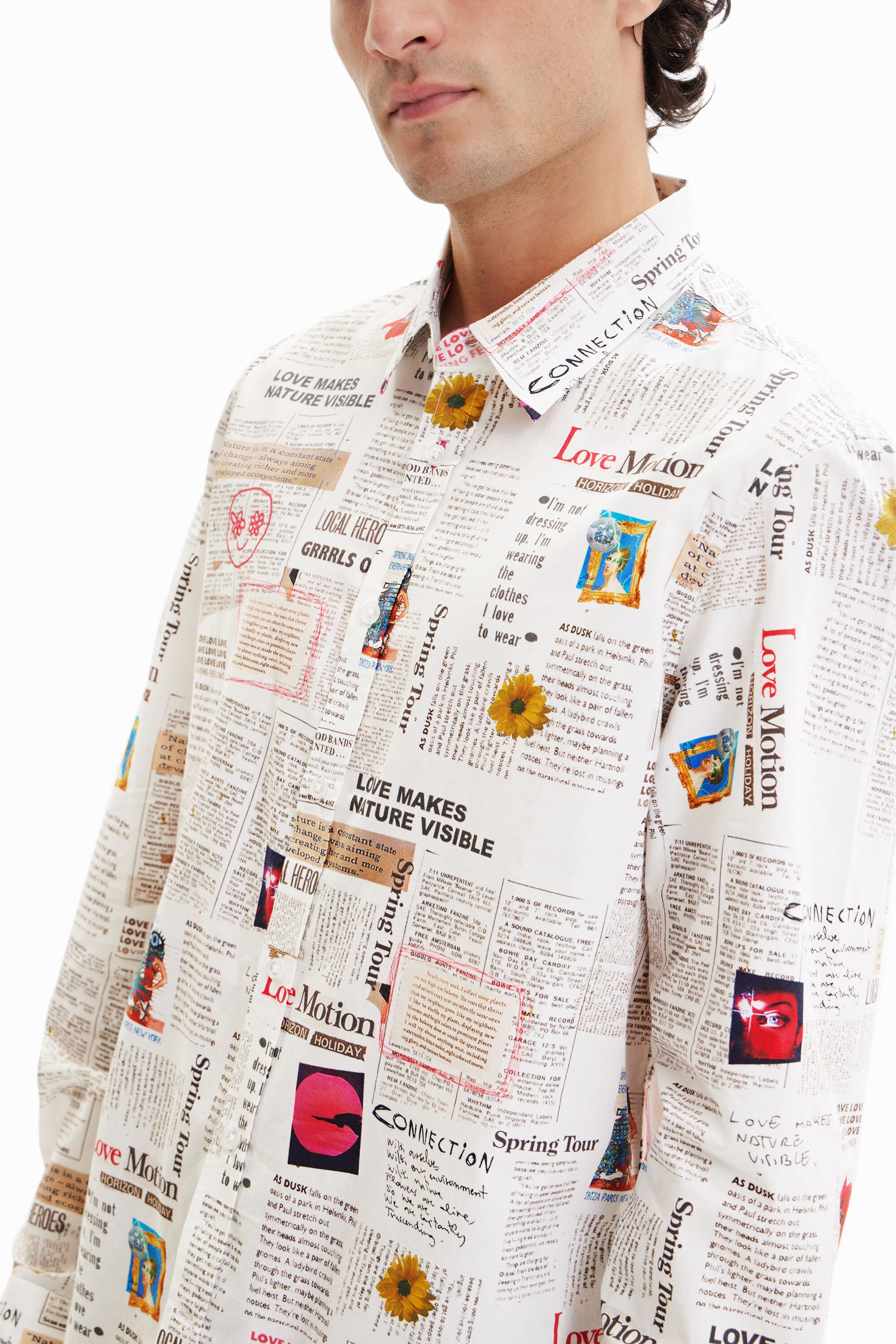 Chemise manches longues journal