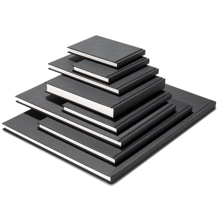 Seawhite Skizzenbuch Black Cloth weiß 140 g/m²