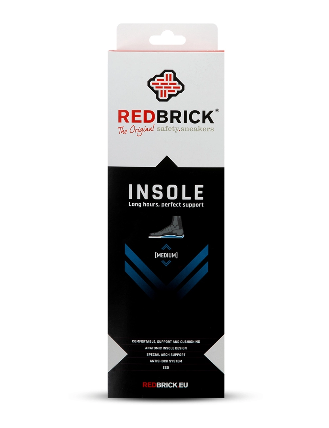 Redbrick 1000034045 Inlegzool medium - Zwart - Maat 45 (1 paar)