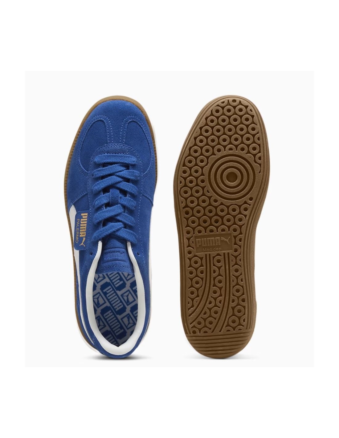 puma Sneakers Femme Palermo Bleu/Blanc Daim