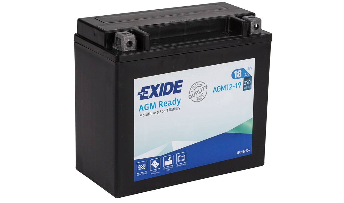 Batteri Exide 12V-18Ah AGM12-19 AGM
