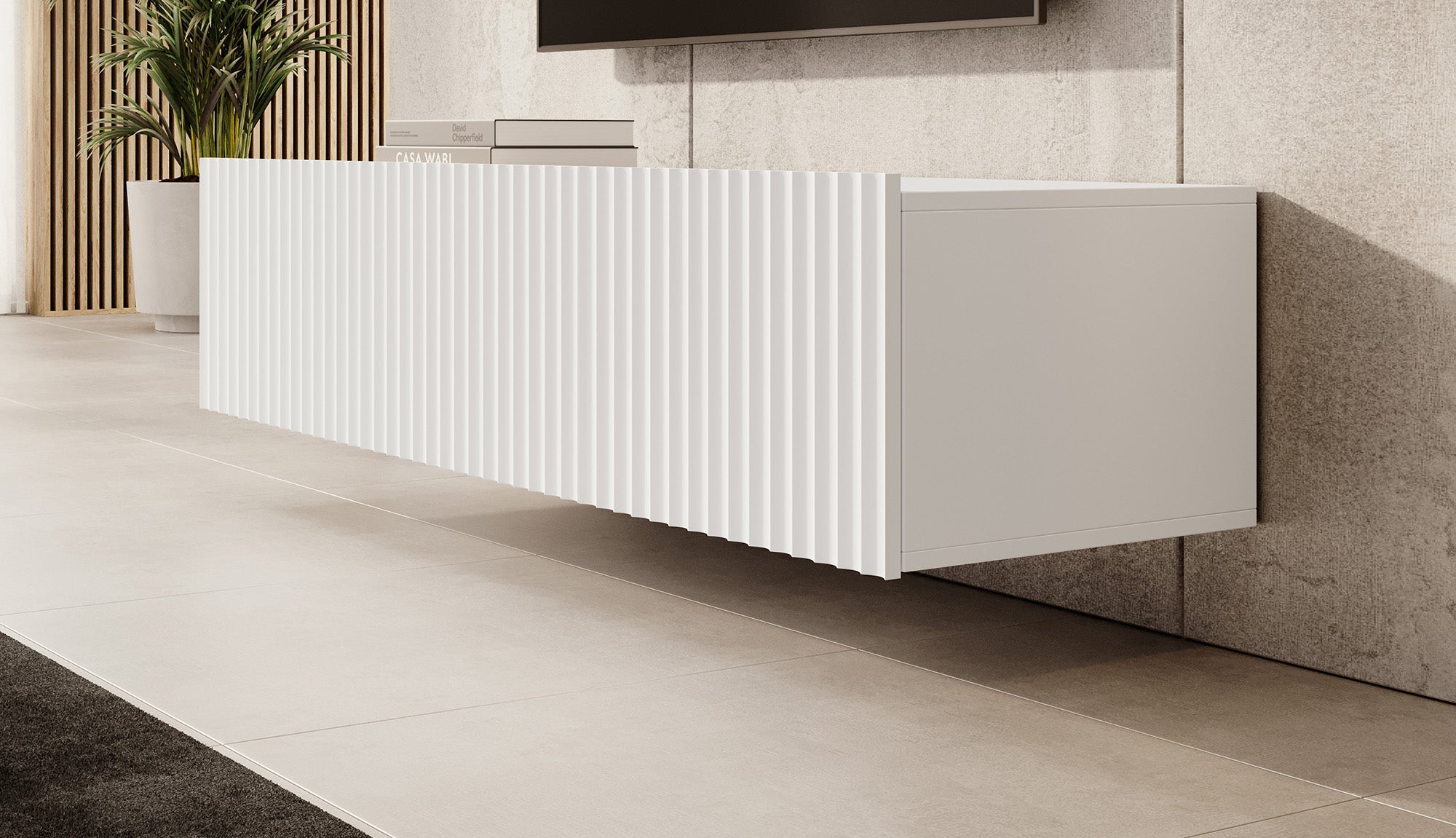 Pepinos - TV-Meubel - Wit - 150x42x33 cm