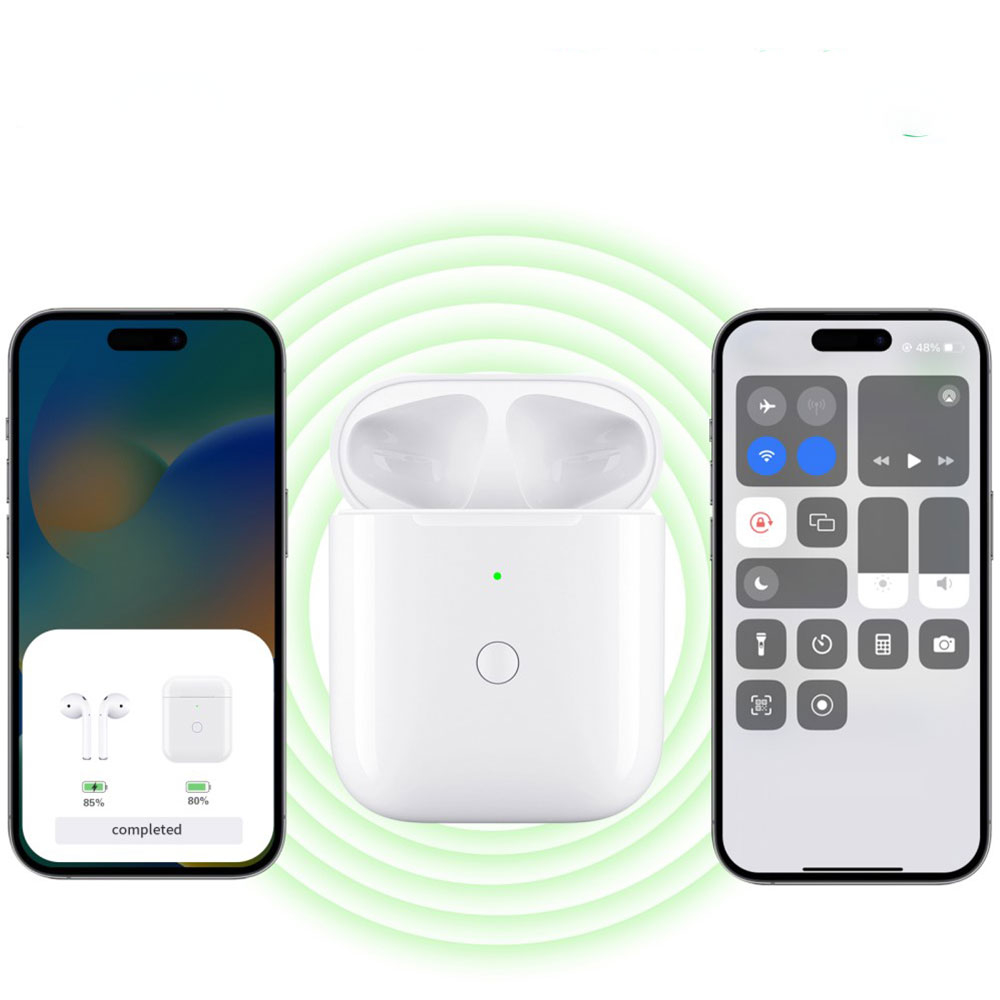 (550mAh) USB-C Ladecase für AirPods (Gen 1. / Gen 2.) Kopfhörer - Weiss