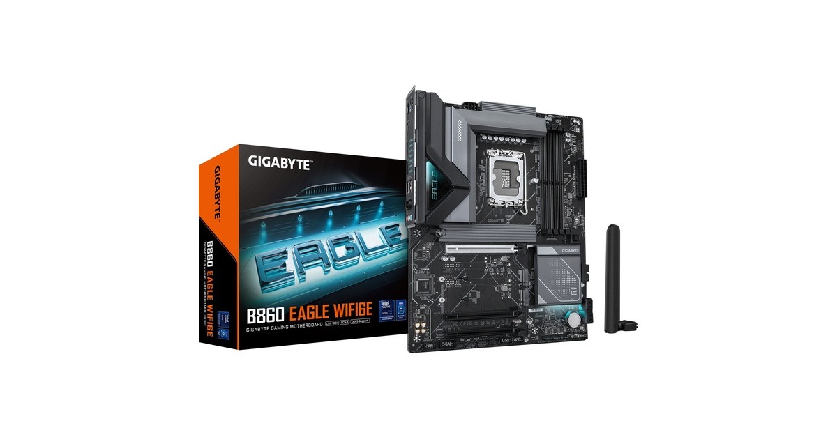 GIGABYTEB860 EAGLE WIFI6E socket 1851 moederbord  (RAID, 2.5Gb-LAN, Wi-Fi 6E, BT, Sound, ATX)