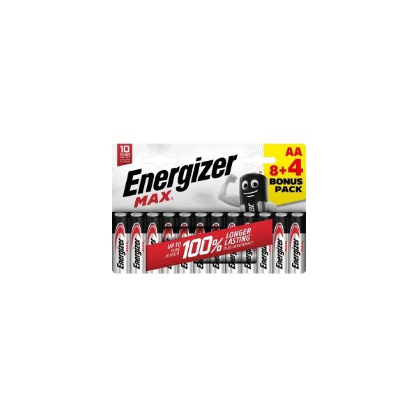 Energizer, Pack 12 Pilhas Alcalinas Energizer MAX AAA, LR03 E303325100