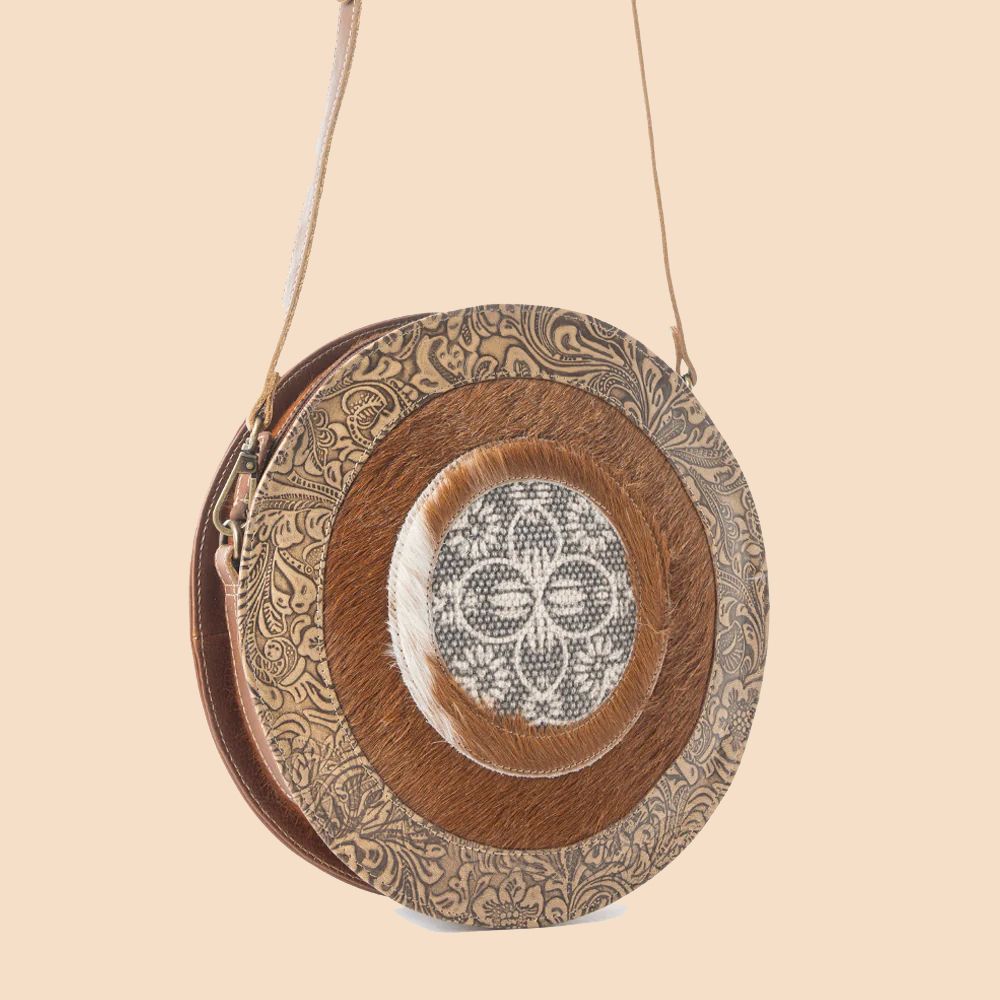 Myra Bag Round Bag Boho Coffee