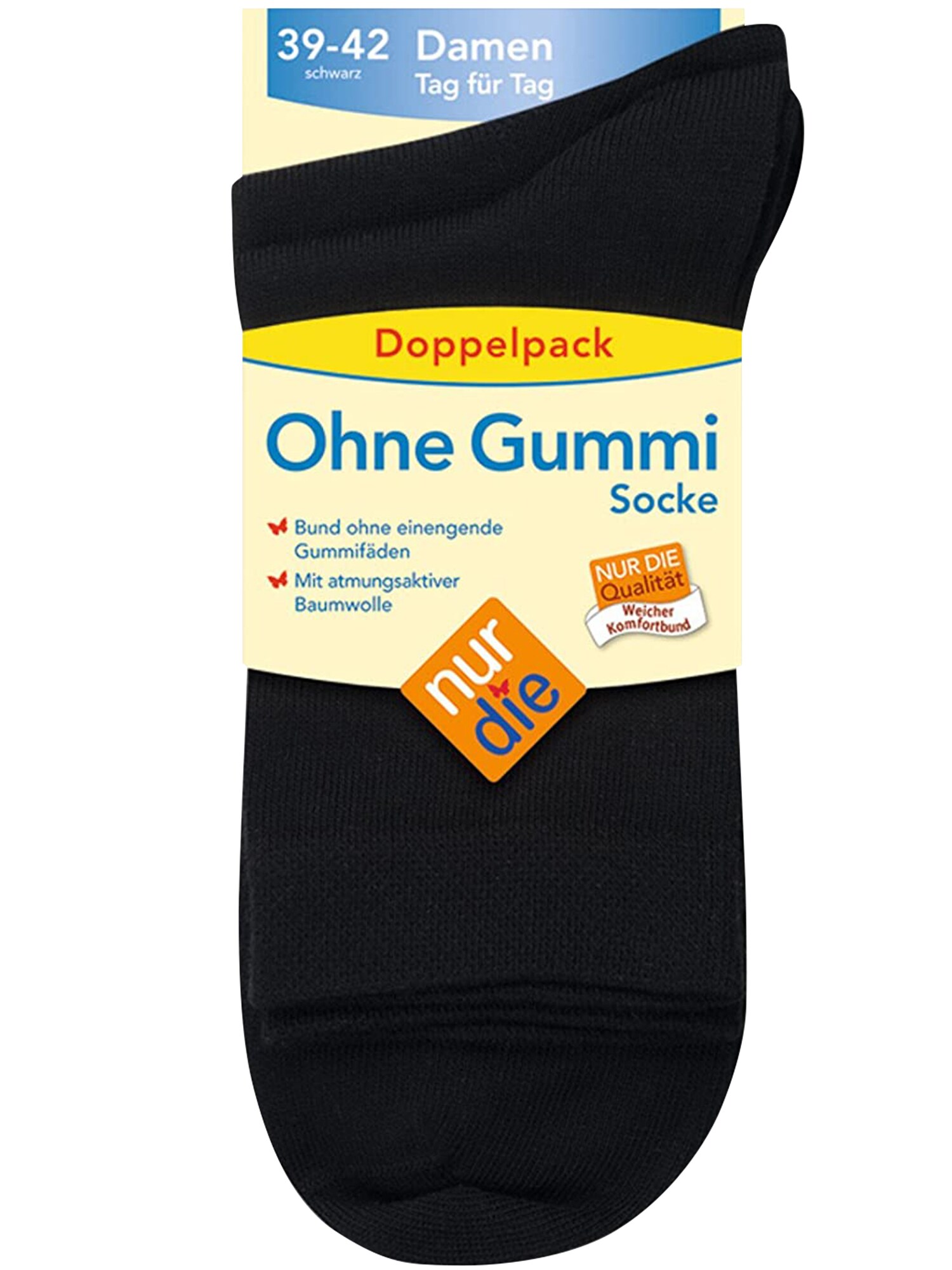 NUR DIE Damen Freizeitsocken 3er-Pack Ohne Gummi 3er Pack