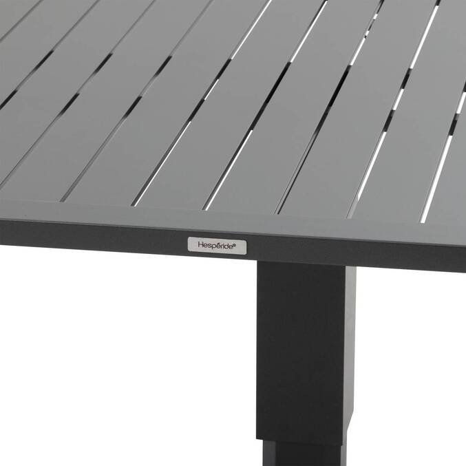 Table de jardin relevable carrée SALIMIA Graphite