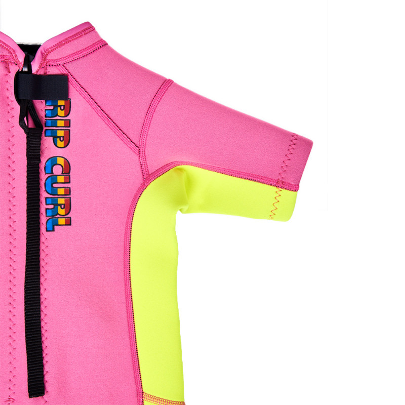 SHORTY ENFANT RIP CURL OMEGA 1.5MM BACKZIP ROSE