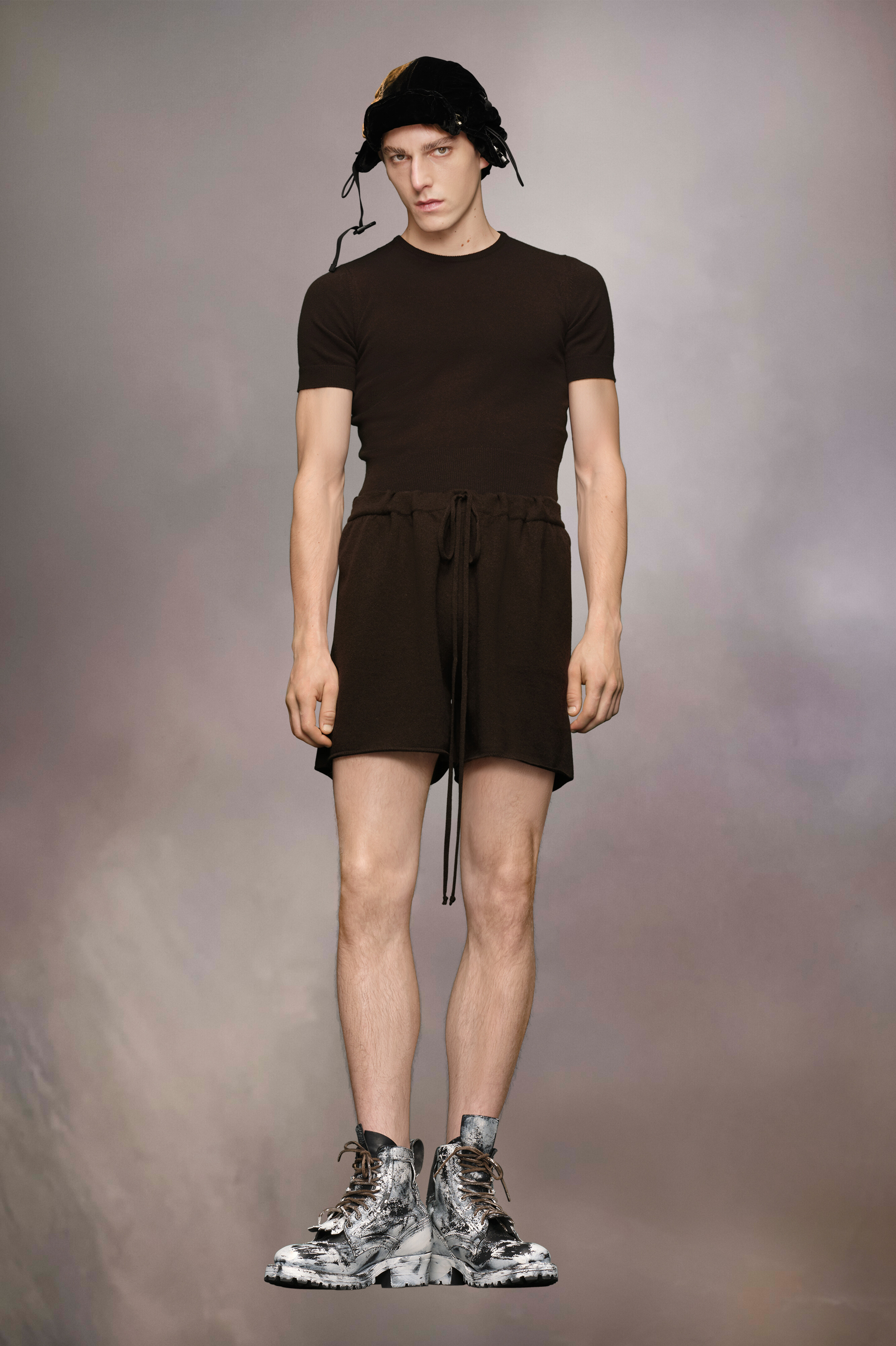 Short en maille cachemire Tapenade