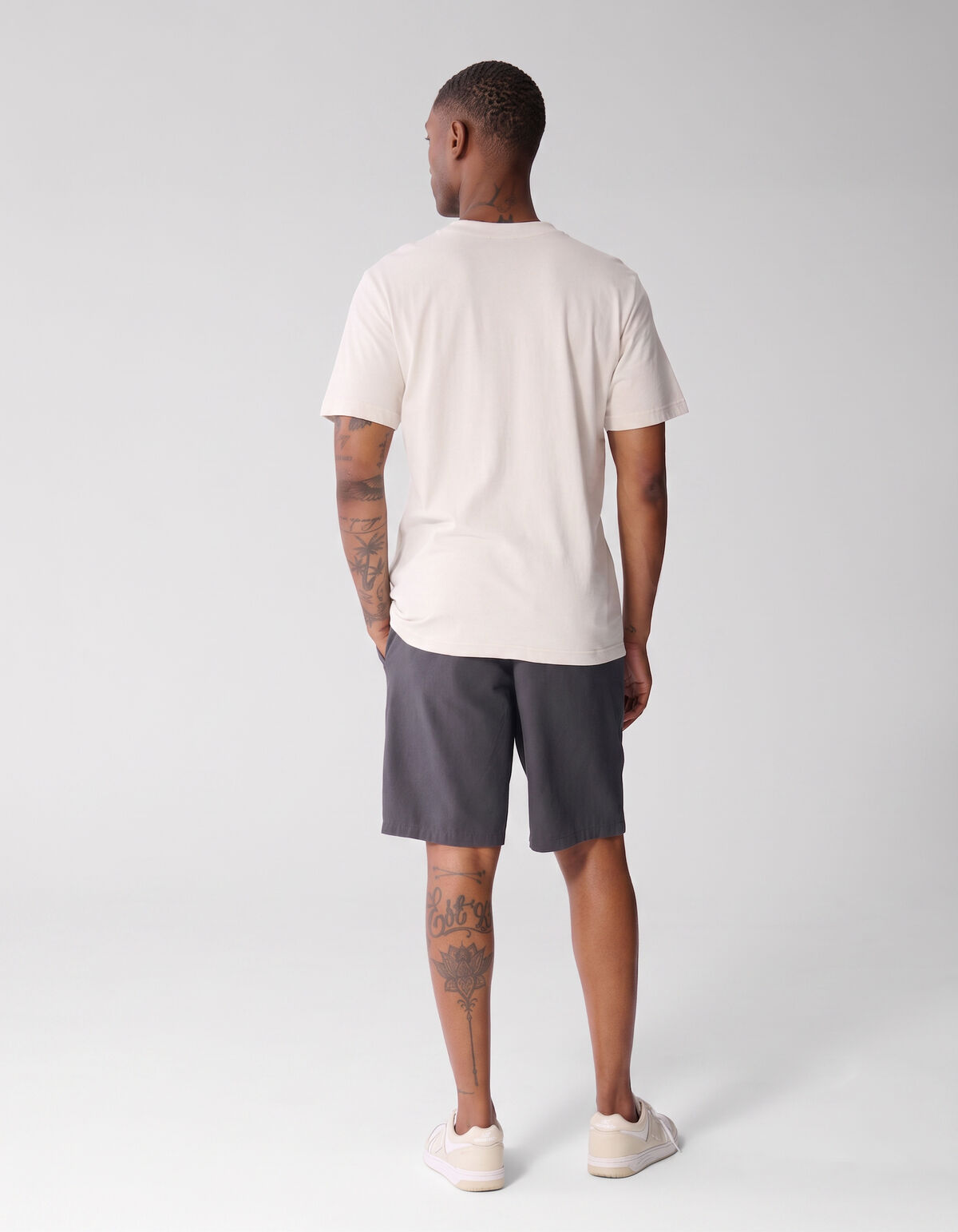 Stripe Mix T-shirt Gebroken Wit