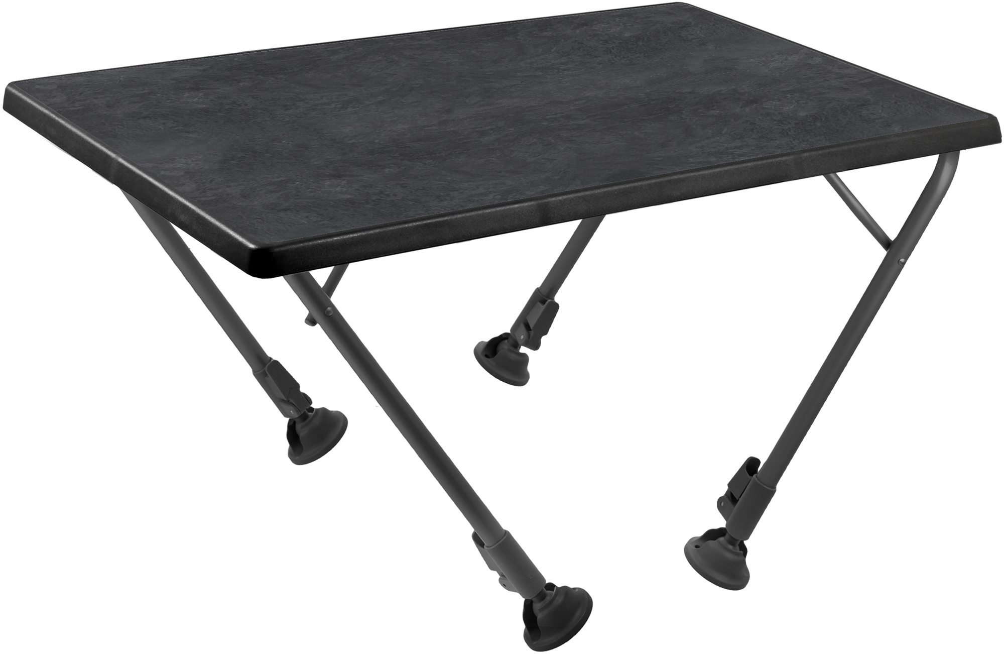 Brunner Linear Campingtisch schwarz 80 x 60 x H63/83 cm